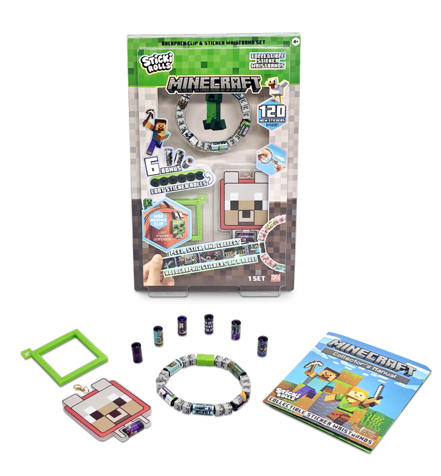 Sticki Rolls - Sticki Clip & Bracelet Minecraft (SRMC400)