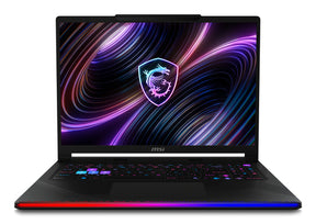MSI Raider 16 MAX HX B2WJ-071 – skærm og tastatur set forfra