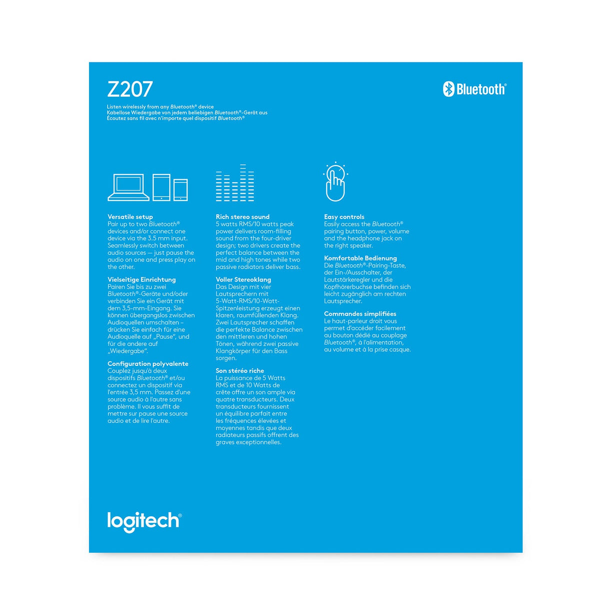 Logitech Z207 Svart