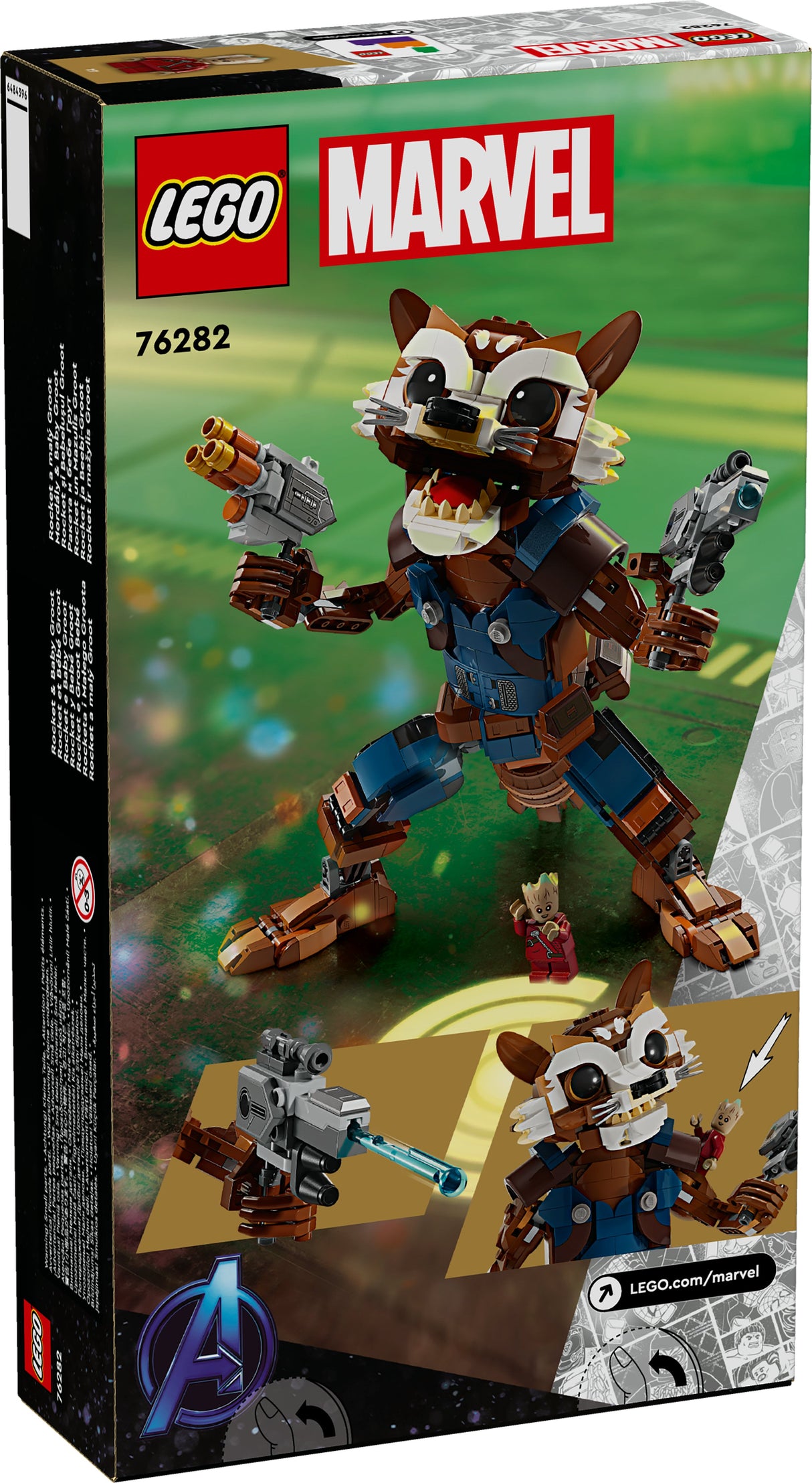 LEGO 76282 Marvel Super Heroes Raket &amp;amp; Baby Groot, Byggleksak