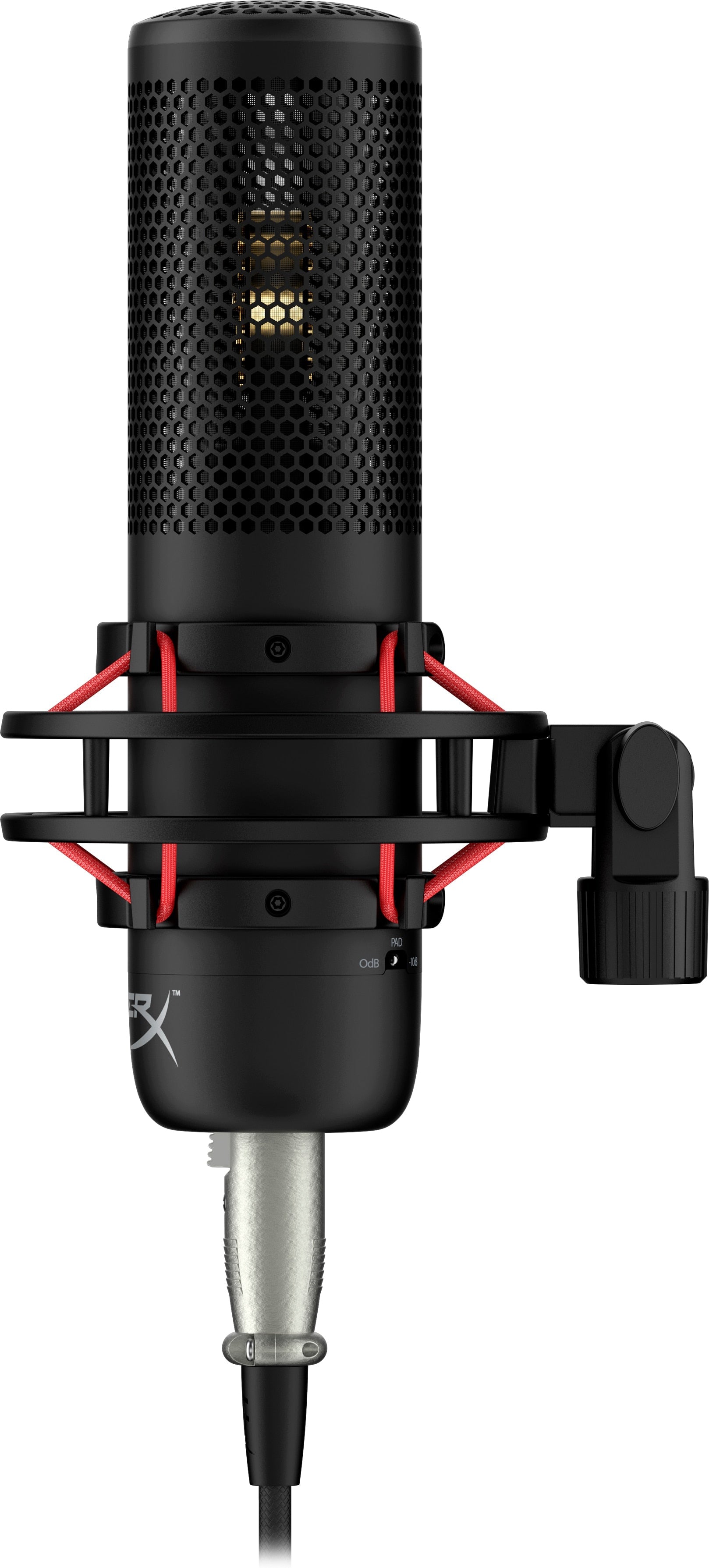 HyperX ProCast Mikrofonkabel -38dB Cardioid Svart Röd
