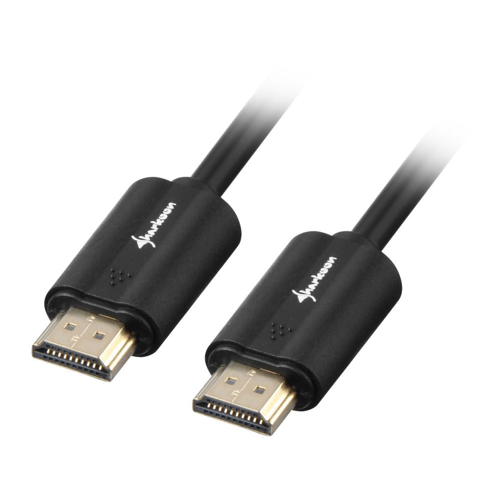 Sharkoon HDMI 2.0 kabel – 4K, sort, 1 m – billede 1