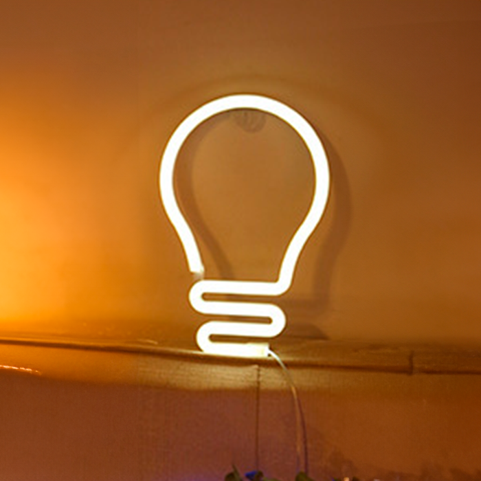 Lampa Neon Led Ljus Vit