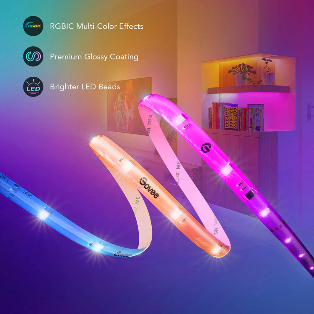 Govee Wi-Fi RGBIC LED-remsa