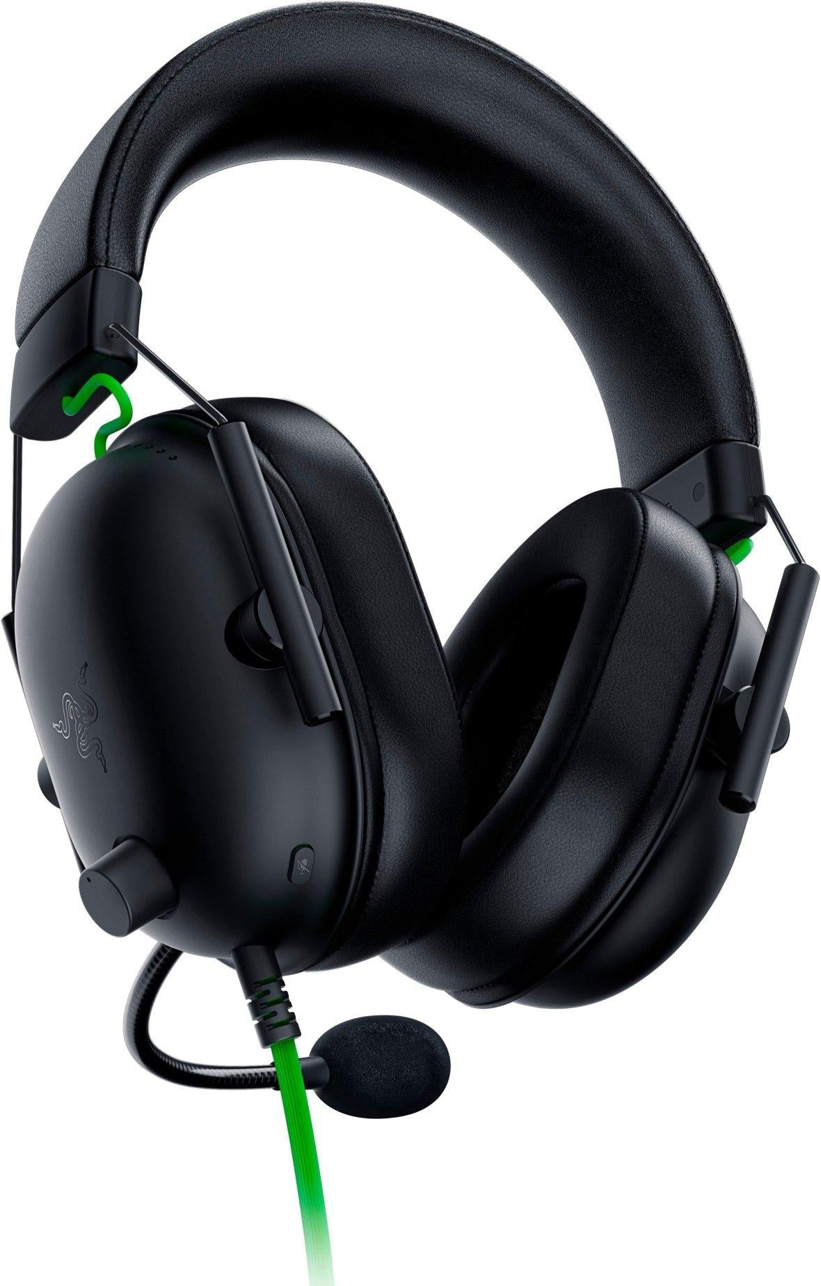 Razer – BlackShark V2 X – Kablet Esports Gaming Headset med 7.1 Surround Sound (Sort/Grøn)