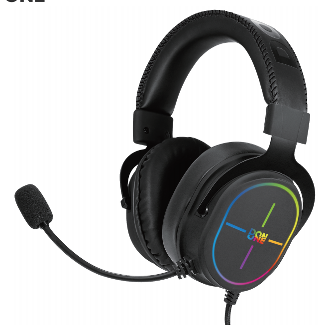 DON ONE - GH401 RGB-spelhörlurar - Virtual Surround Sound 7.1