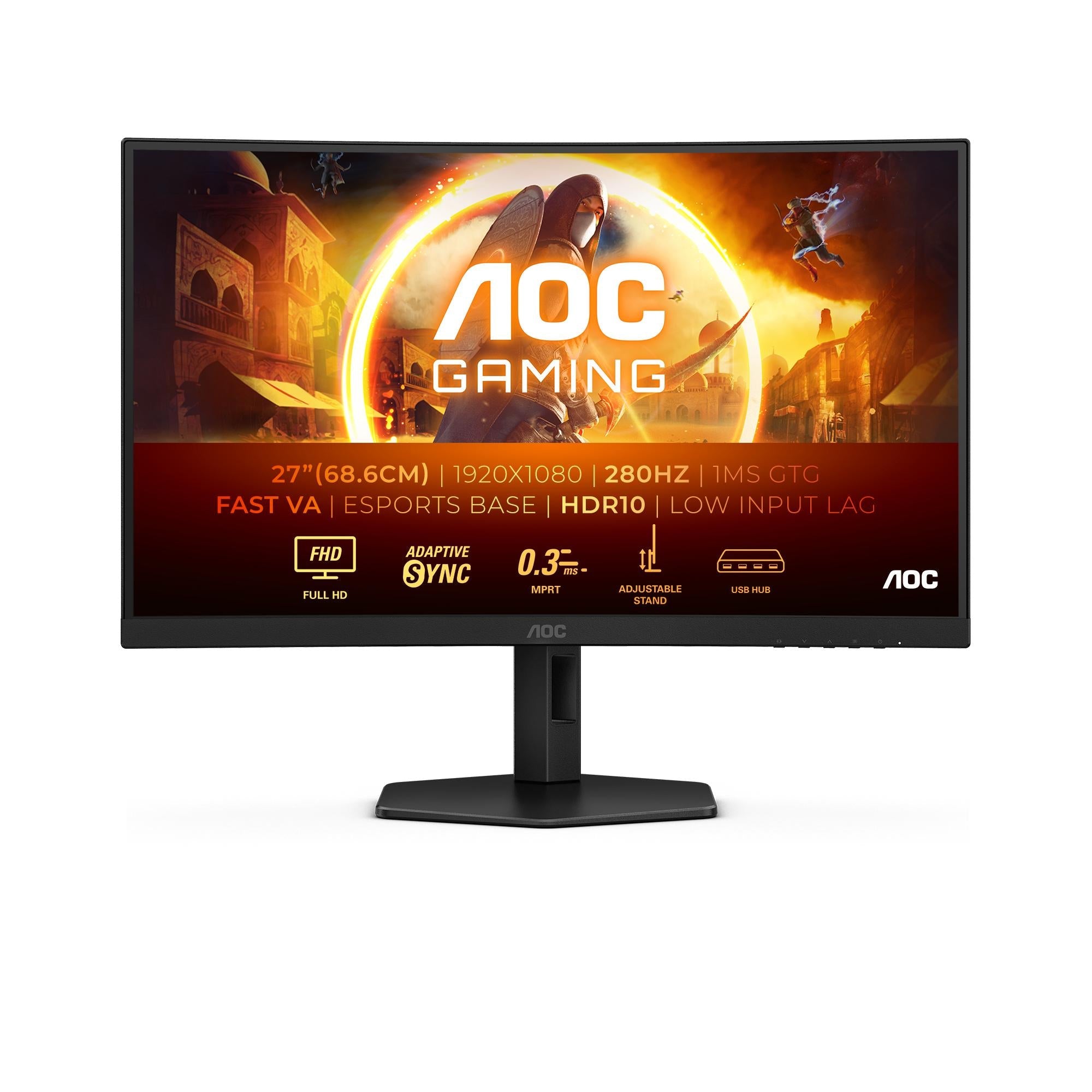 AOC Gaming C27G4ZXU 27&quot; FHD Curved Monitor