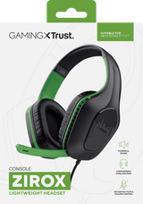Trust GXT 415X Zirox gaming-headset – sort/grøn – produktbillede 2