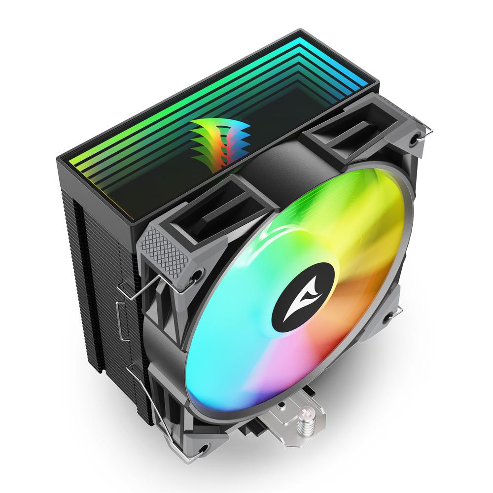 Sharkoon A40 RGB CPU-køler – sort, 156 mm, PWM