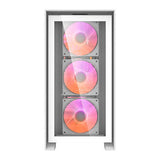 Datorfodral Darkflash DRX70 GLASS + 4 RGB-fläktar (vit)