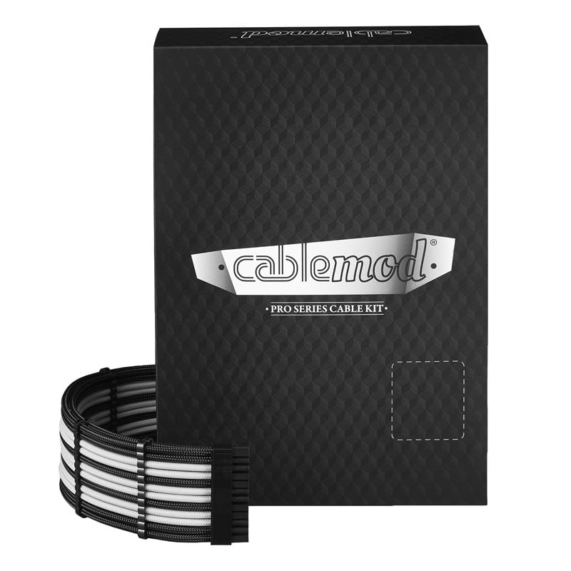 CableMod PRO ModMesh C-Series RMi RMx Cable Kit - Svart/vit