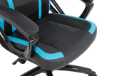 Geekd Raid Gaming Stol Svart/Blå - PU Läder - Upp Till 150 KG