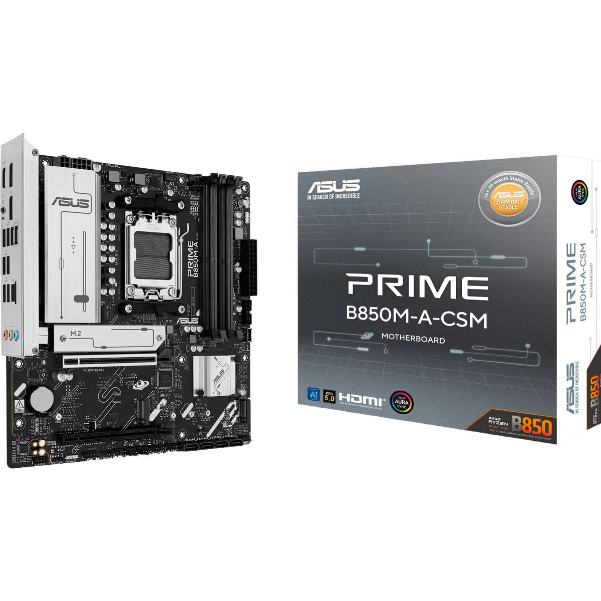 ASUS PRIME B850M-A-CSM – bundkort med emballage