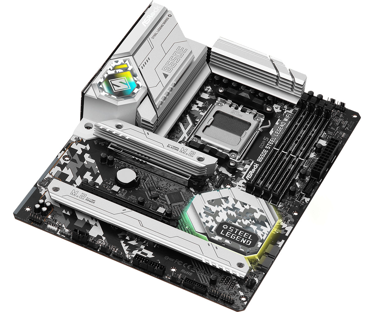 ASRock B650E STEEL LEGEND WIFI, Moderkort - AM5