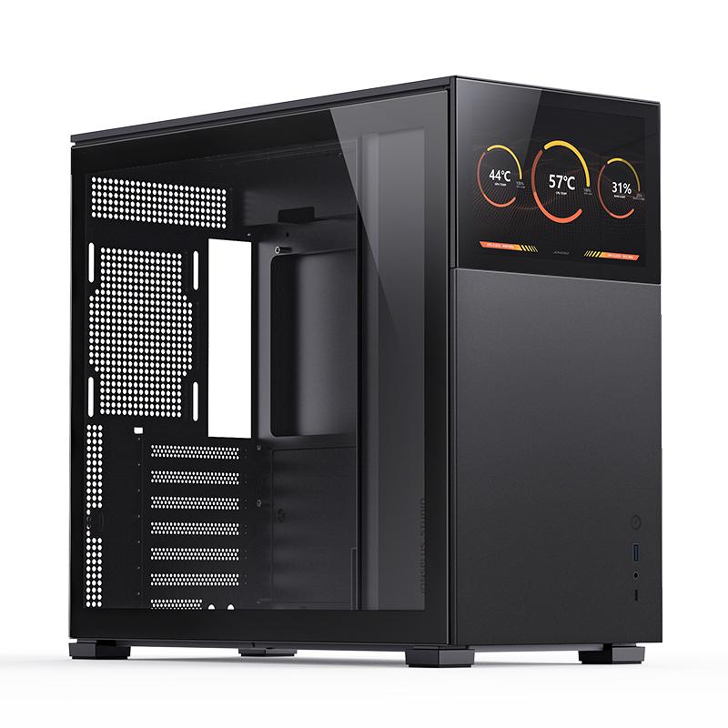 Jonsbo D41 Screen ATX-fodral, Härdat Glas - Svart