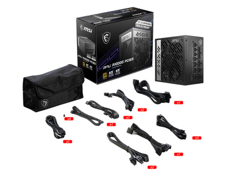 MSI MPG A1000G PCIE5 1000 W strømforsyning - 80 PLUS Gold - visning 5