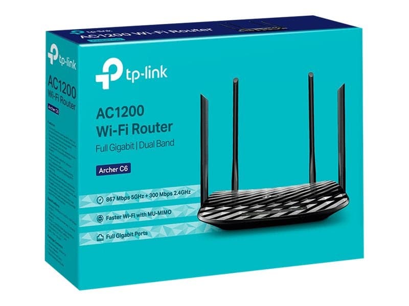 TP-Link Archer C6 Trådlös Router Desktop