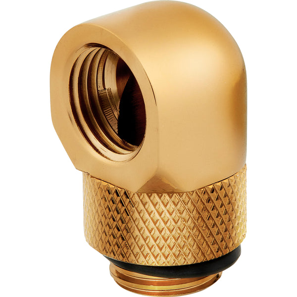 CORSAIR Hydro X Series 90° Rotary Adapter Kølevæske system tilpasning 2-pack Guld