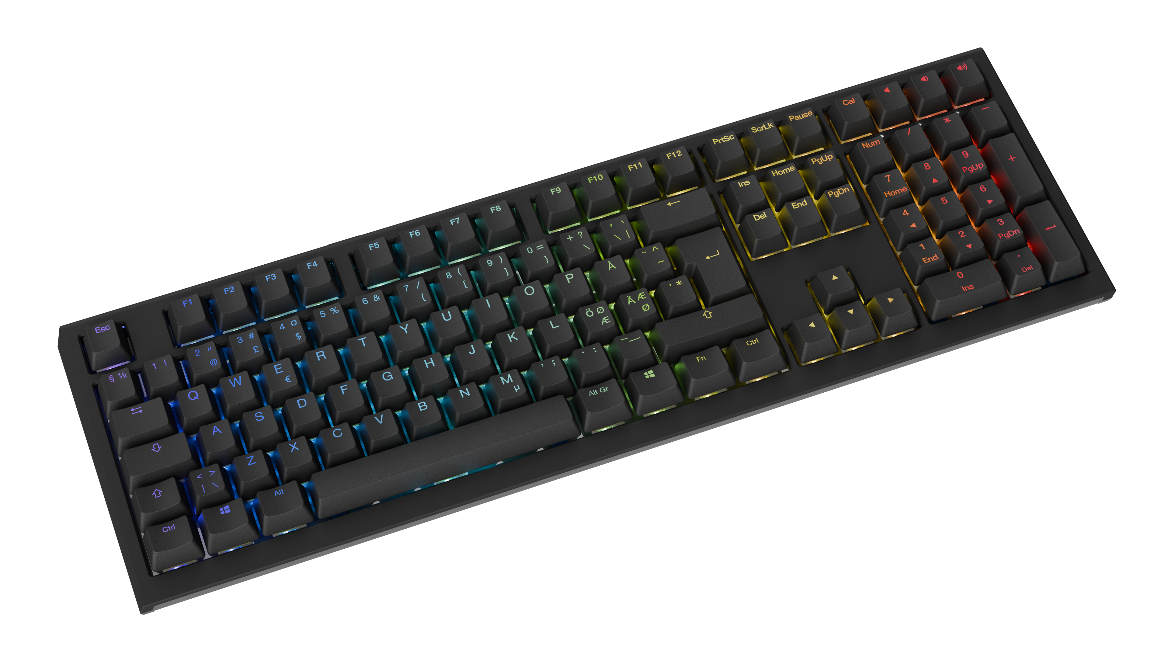 Ducky One X - Black Nordic - Fullsize 100% - Ducky Inductive Switch (analog) Tri-Mode (trådlös, BT, Sladd)