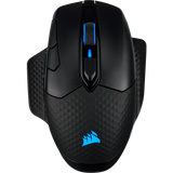 CORSAIR Gaming DARK CORE RGB PRO Optisk Trådlös Kabel Svart