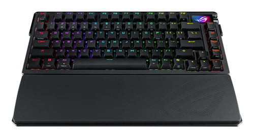 ASUS ROG Azoth Extreme – set skråt forfra; tastaturlayout illustrativt