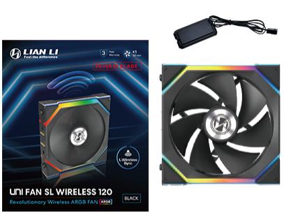 Lian Li UNI FAN SL Trådlös Reverse, Svart - 120mm