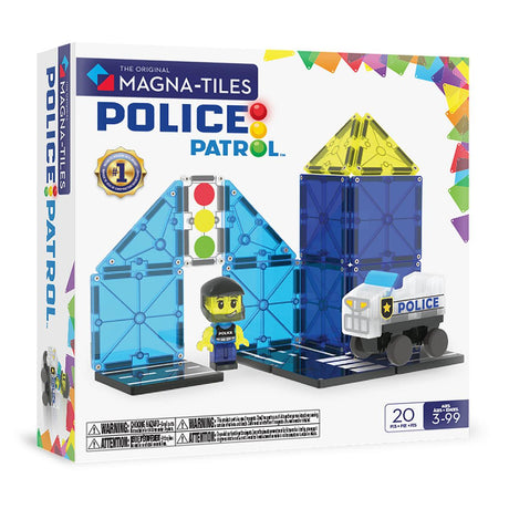 Magna-Tiles - Police Patrol™ 20 Piece Set (90353) Magna Tiles