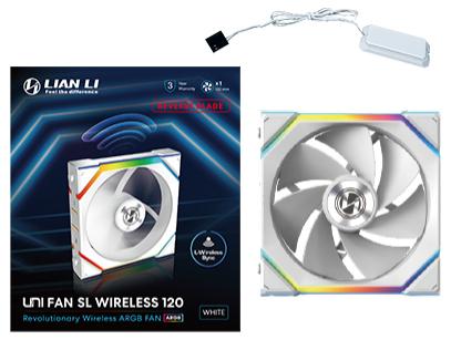 Lian Li UNI FAN SL Trådlös Reverse, Vit - 120mm