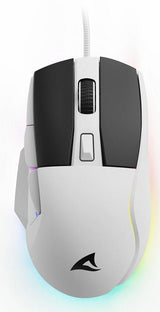 Sharkoon SKILLER SGM35 White 6400 DPI ATG4090 RGB 1000Hz 80g PBT 6-Button Gaming Mouse Sharkoon