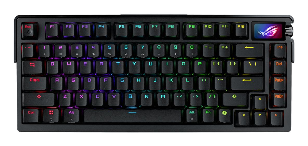ASUS ROG AZOTH EXTREME 75% Wireless DIY Custom Gaming Keyboard, OLED display