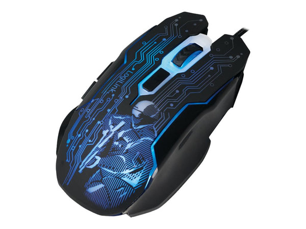 LogiLink Gamingmus Optisk Kabel Svart