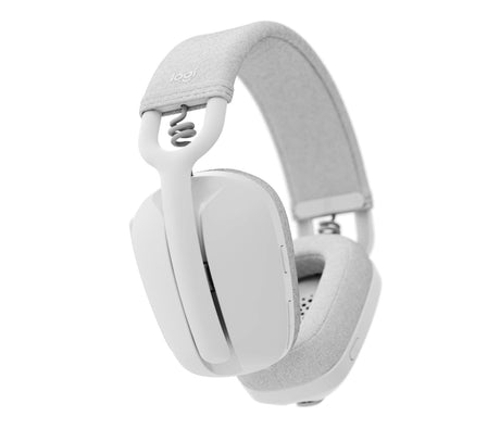 Logitech - Zone Vibe 100 Lightweight Wireless Over Ear Headphones - Noise Canceling Microphone - OFF WHITE