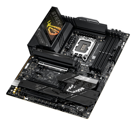 ASUS ROG STRIX Z890-H GAMING WIFI set ovenfra i vinkel