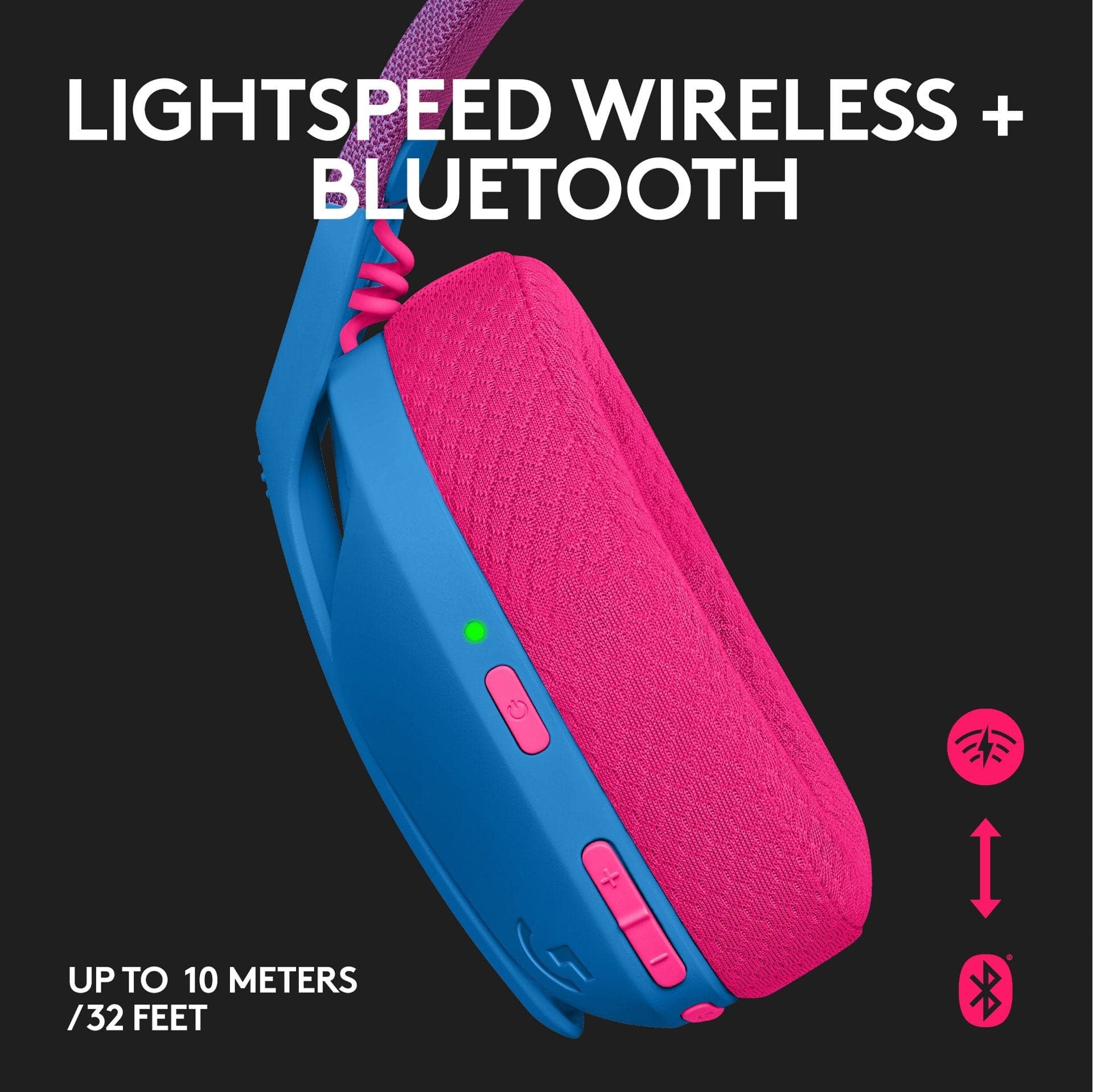 Logitech - G435 Lightspeed Wireless Gaming Headset - Blå