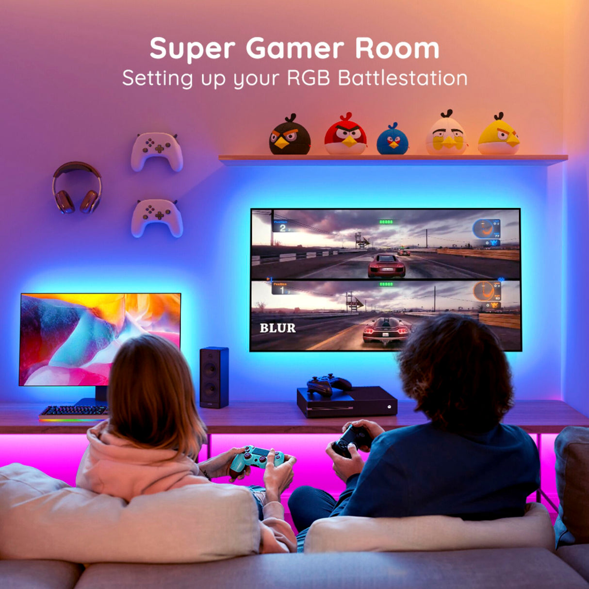 Govee RGB Bluetooth LED-bakgrundsbelysning För 46&quot; - 60&quot; TV