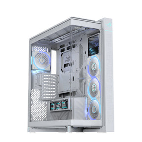 ASUS ROG CRONOX GR801 CURVE TG ARGB WHITE – set skråt forfra