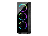 Inter-Tech W-III RGB Tower ATX Ingen strömförsörjning Svart