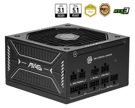 MSI MAG A650GLS PCIE5 – strømforsyning – Sort