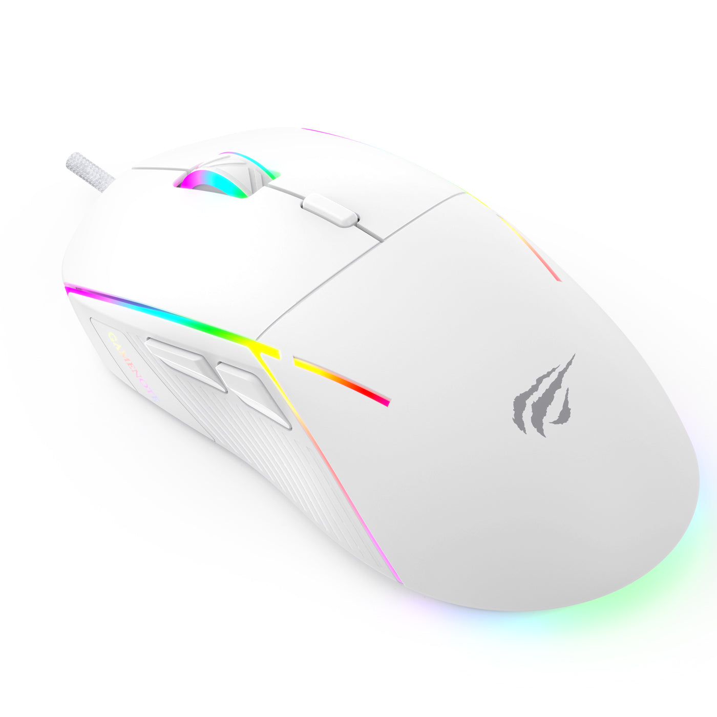 Gamingmus Havit MS961 RGB 1200-12000 DPI (vit)