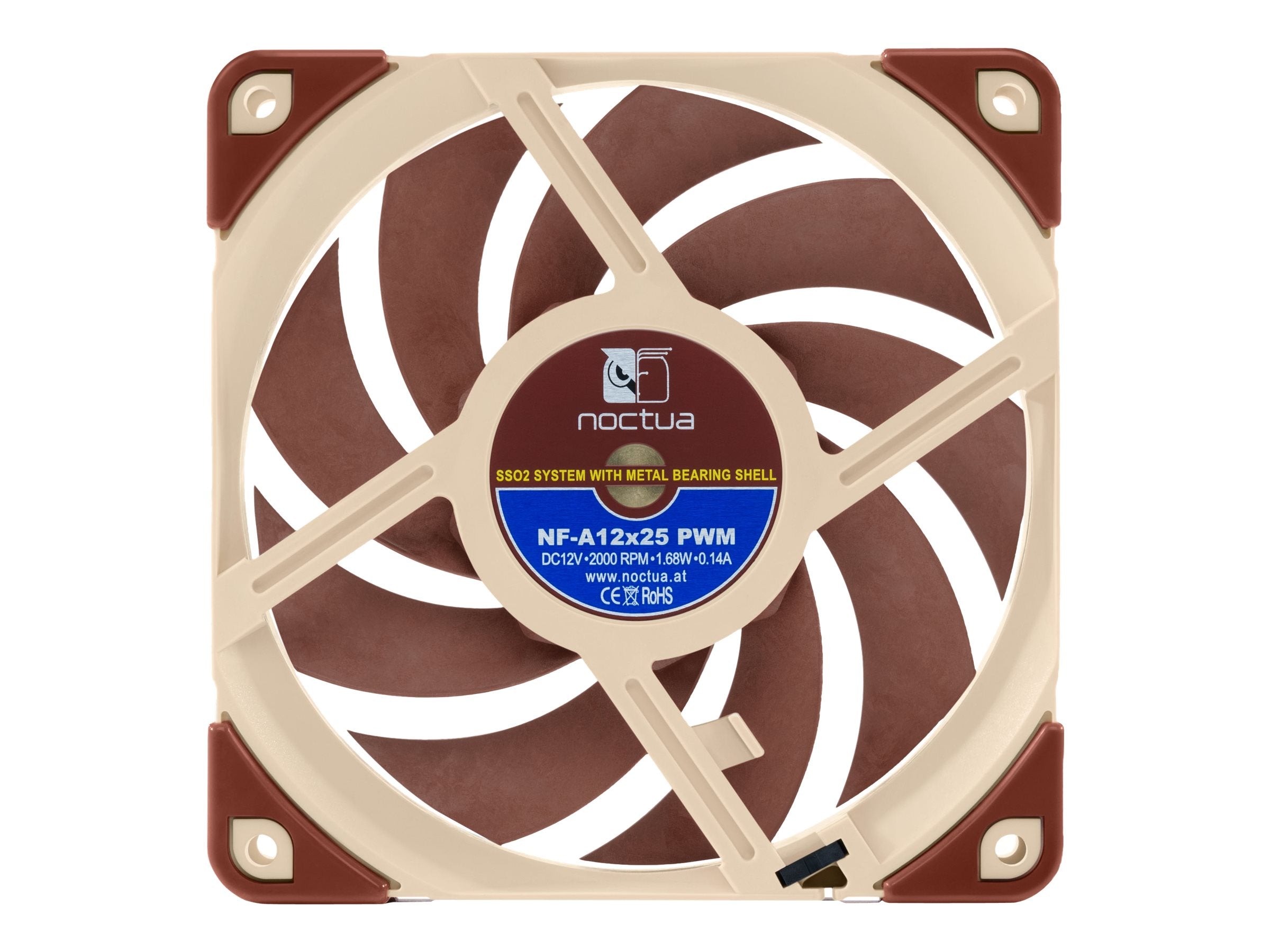 Noctua NF-A12x25 PWM Fläkt 1-pack Brun Vit 120 mm