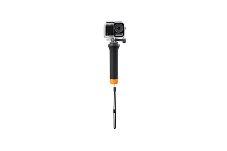DJI Osmo Action Diving Accessory Kit – Dykkerhus og flydegreb – Flydegreb vist med kamera; kamera medfølger ikke