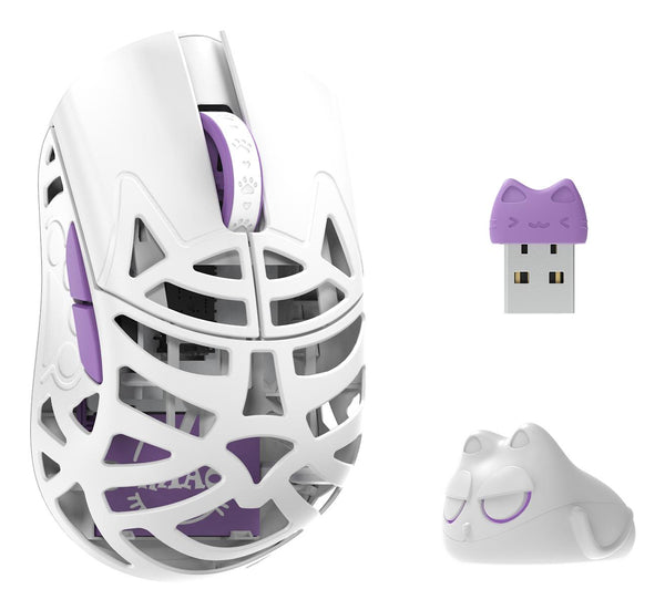 WLMouse Beast Miao trådløs 8K gamingmus – hvid