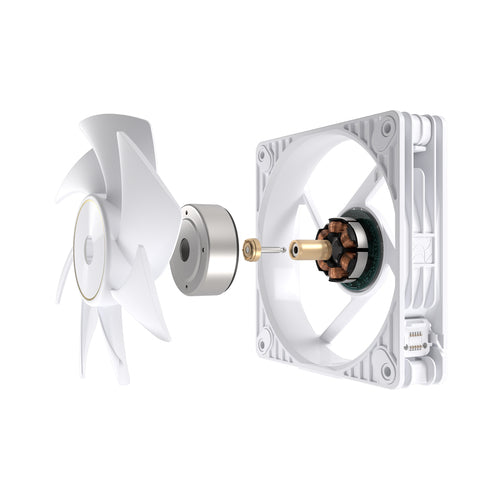 ASUS ProArt PF120 hvid – illustration af adskilt rotor og motor