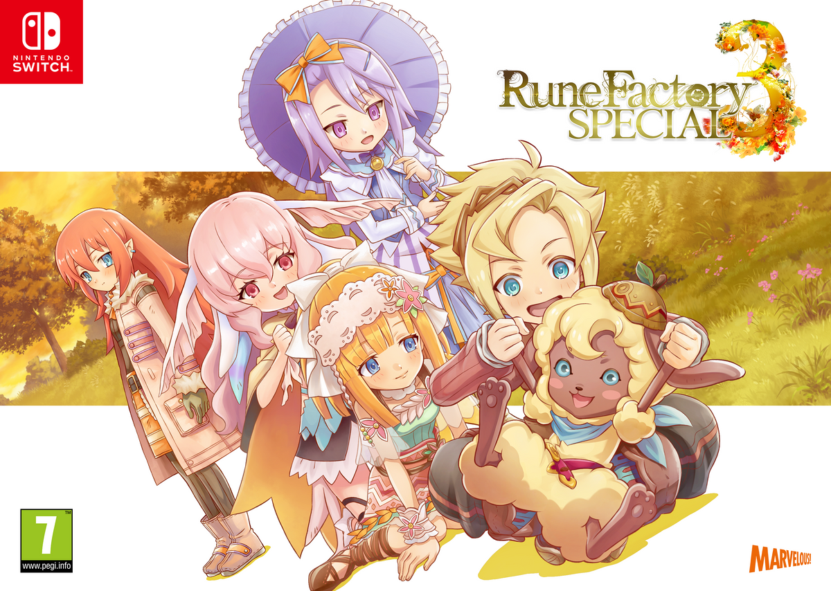 Rune Factory 3 Special Limited Edition til Nintendo Switch med indhold