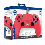 Freaks and Geeks kablet PS4-controller – rød, 3 m