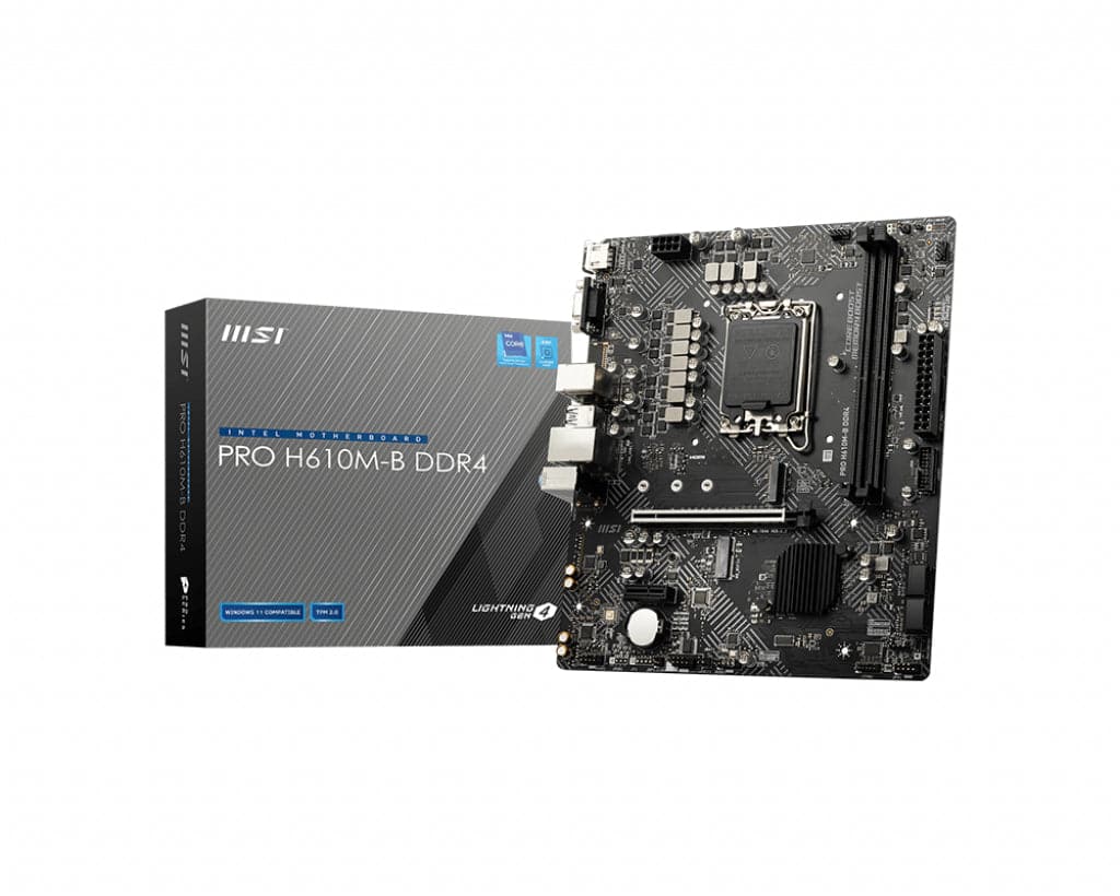 MSI PRO H610M-B DDR4 Micro-ATX LGA1700 Intel H610