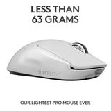 Logitech - PRO X SUPERLIGHT Trådlös Spelmus - VIT