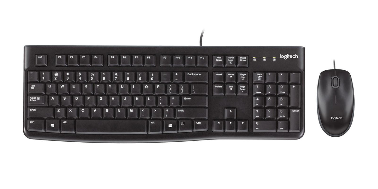 Logitech Desktop MK120 Tastatur og mus-sæt Kabling Nordisk Logitech