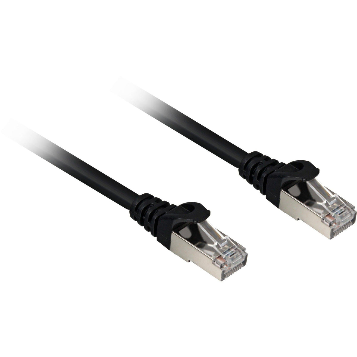 Sort Sharkoon Cat6a-patchkabel med to skærmede RJ45-stik