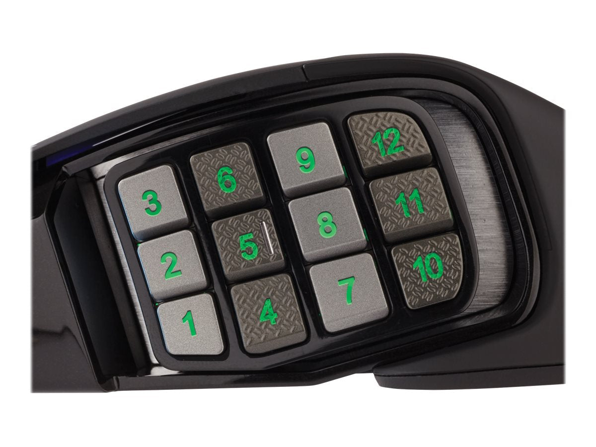CORSAIR Gaming Scimitar RGB Elite Optisk Kabel Svart